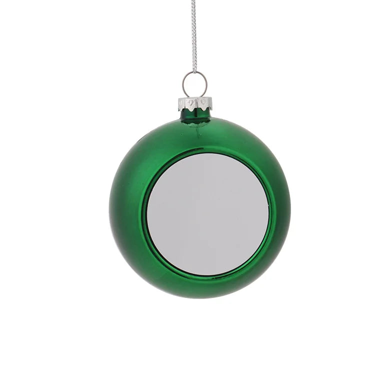 10pcs Sublimation Christmas Ornament Pendant For Xmas Tree Home Decor 8cm Sublimation Blank Christmas Ball Chain