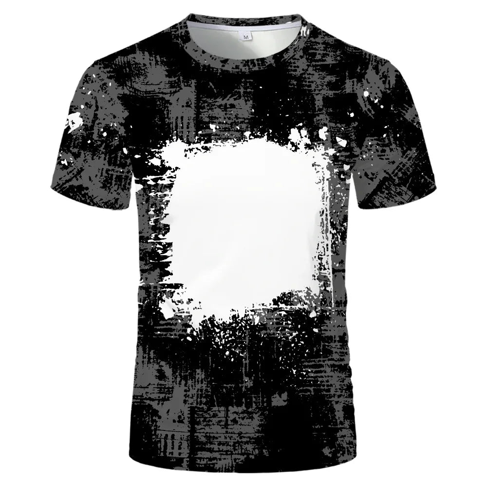 Sublimation Tshirts Family Tee Tops Polyester Clothes Blank T-shirts O-Neck Plus Size 6XL Tee Shirt For Heat Transfer Print