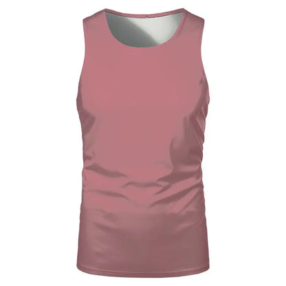 Summer Sleeveless Tshirts 100% Polyester Running Underwaist Tee Tops Heat Transfer Print Blanks Streetwear T-shirts