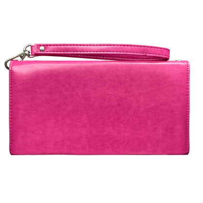 5 Pieces Sublimation Blank Women Pink Long Wallet Fashion Ladies PU Leather Wallets Large Capacity  Buckle Leather Clutch Wallet