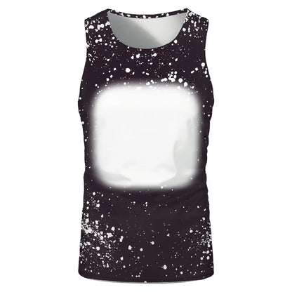 Summer Sleeveless Tops Sublimation Blanks Streetwear T-shirts Running Underwaist Tee Tops for Thermal Transfer Print Logo