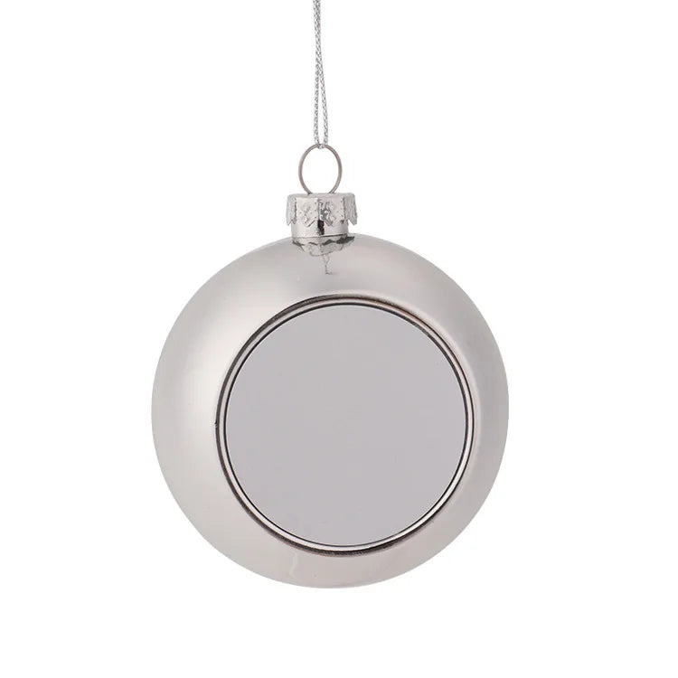 10pcs Sublimation Christmas Ornament Pendant For Xmas Tree Home Decor 8cm Sublimation Blank Christmas Ball Chain