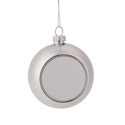 10pcs Sublimation Christmas Ornament Pendant For Xmas Tree Home Decor 8cm Sublimation Blank Christmas Ball Chain