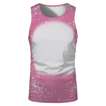 Fashion Underwaist Sublimation Blank Running Sleeveless Tshirts Tee Tops for Thermal Transfer Print Logo