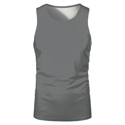 Summer Sleeveless Tshirts 100% Polyester Running Underwaist Tee Tops Heat Transfer Print Blanks Streetwear T-shirts