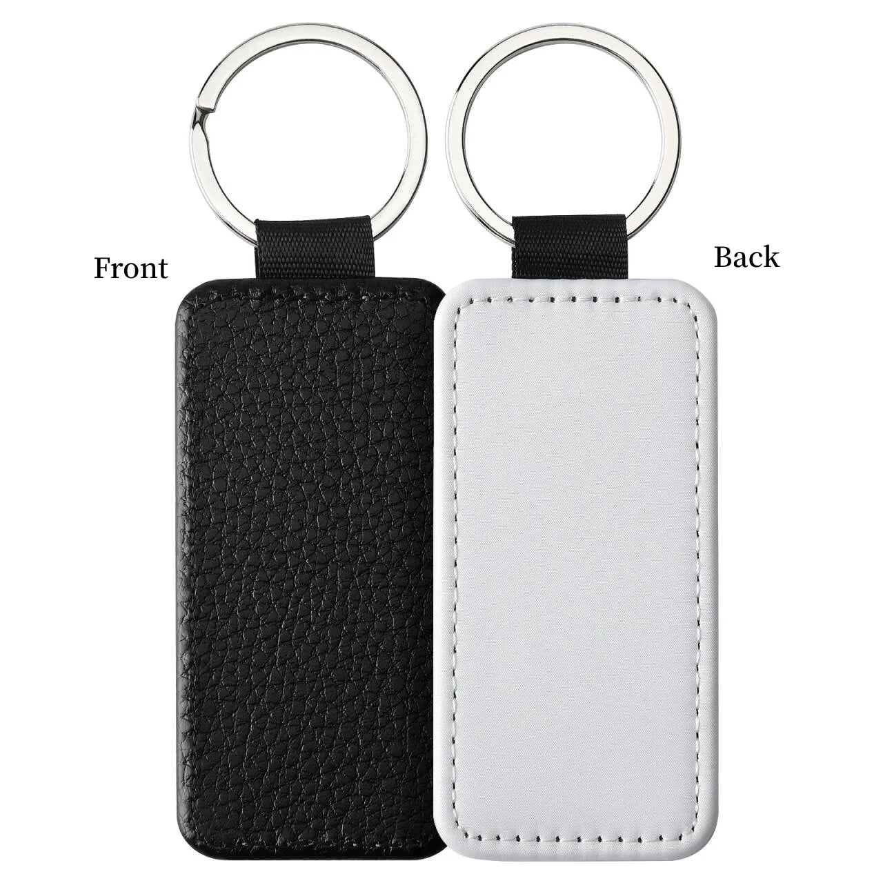 20pcs PU Keychain Key Rings PU Leather Keychain Sublimation Blanks Keyring Small Gifts for Women Car Bag Accessaries DIY Logo