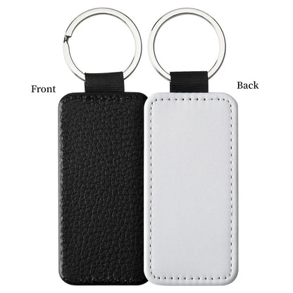 20pcs PU Keychain Key Rings PU Leather Keychain Sublimation Blanks Keyring Small Gifts for Women Car Bag Accessaries DIY Logo