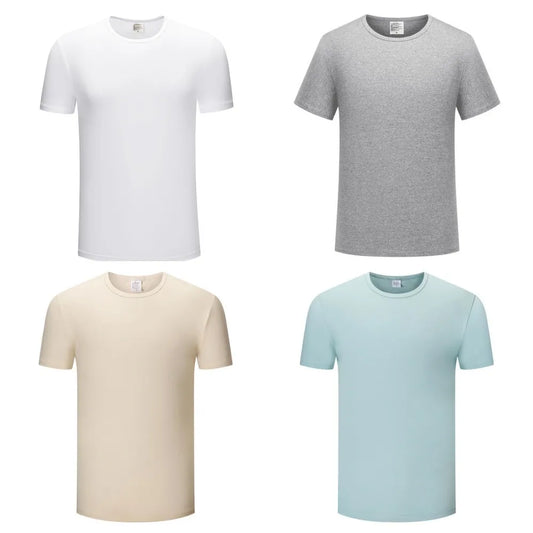 Pure Color T-shirt Dairy Parent-Child Tops Breathable Polyester Tshirts Team Clothes Sublimation Blanks For Logo Image Print