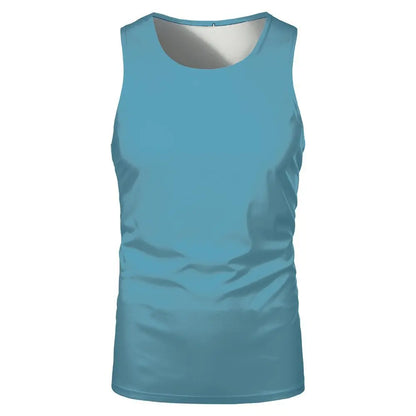 Summer Sleeveless Tshirts 100% Polyester Running Underwaist Tee Tops Heat Transfer Print Blanks Streetwear T-shirts