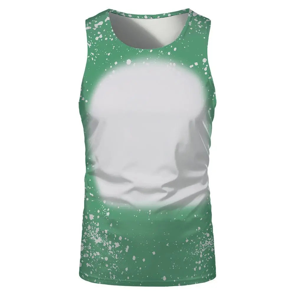 Fashion Underwaist Sublimation Blank Running Sleeveless Tshirts Tee Tops for Thermal Transfer Print Logo