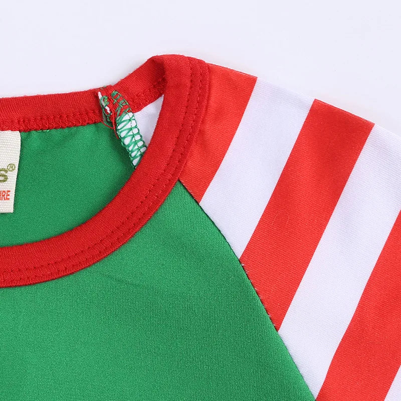 Xmas Family Pajamas Set Clothes Christmas Parent-Child Tshirts Sublimation Blank Sleepwear Suit For DIY  Print Logo Image
