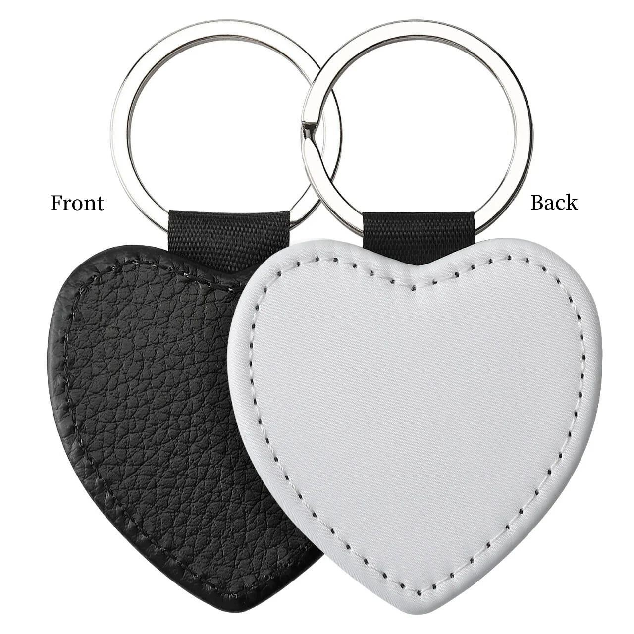 20pcs PU Keychain Key Rings PU Leather Keychain Sublimation Blanks Keyring Small Gifts for Women Car Bag Accessaries DIY Logo