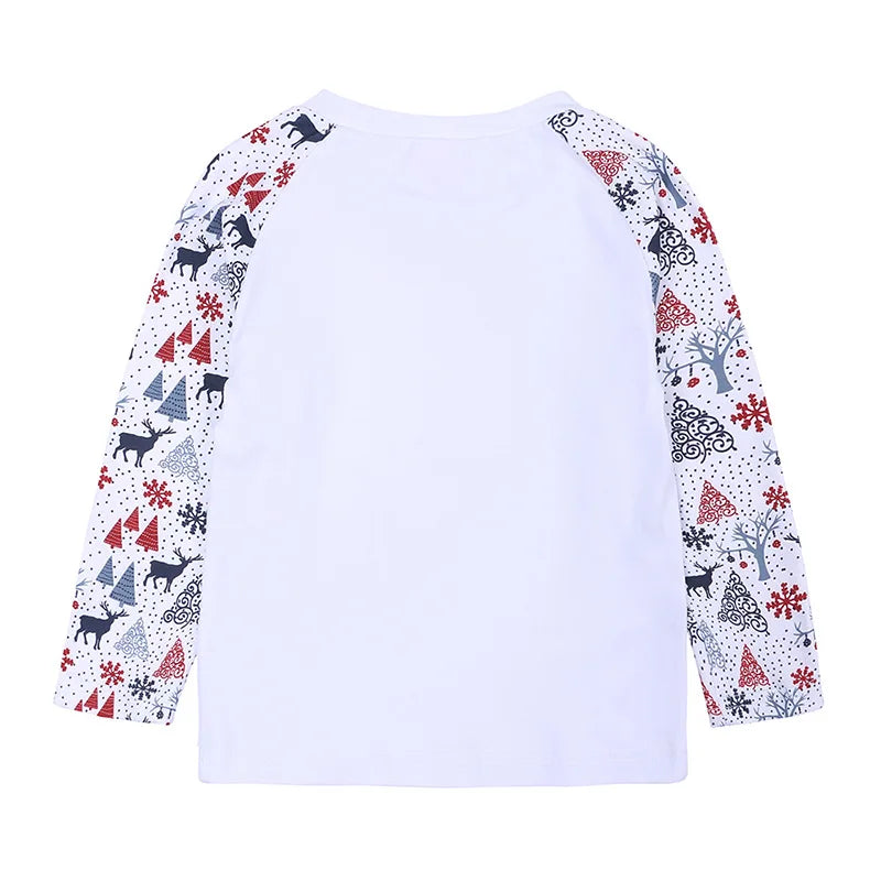Xmas Matching Family Outfits Sublimation Tshirts Blank Parent-Child Pajamas Set Mom Dad Kids Sleepwear For Heat Transfer Print