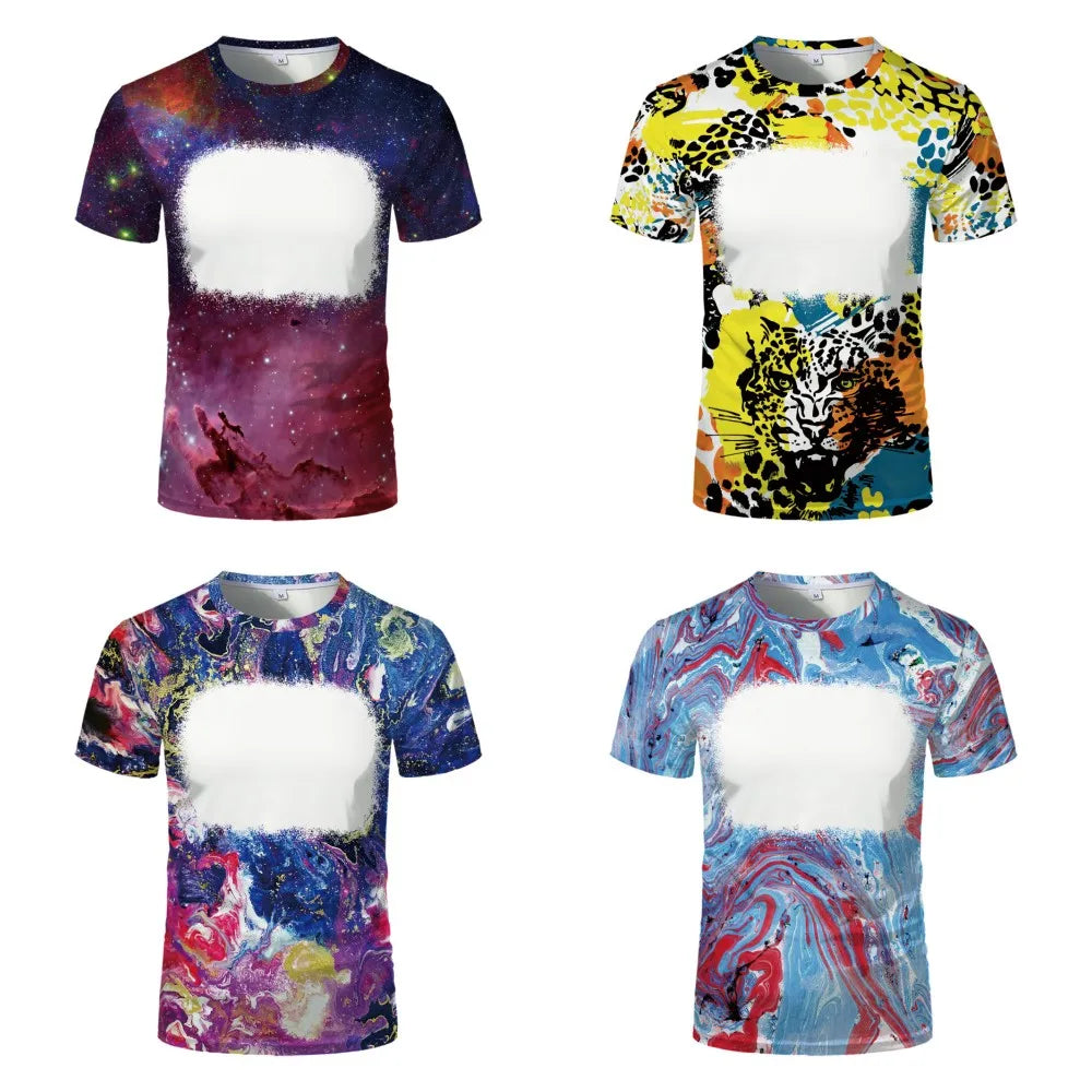 Creative Family Tee Tops Polyester Clothes Sulimation Blank T-shirts O-Neck Plus Size For Custom Team Parent-Child Tee Shirt