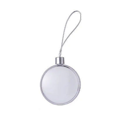 10pcs Sublimation Blank Christmas Pendant Xmas Keychain Ornaments Plastic Acrylic Christmas Snowflake Stars For Christmas Decoration