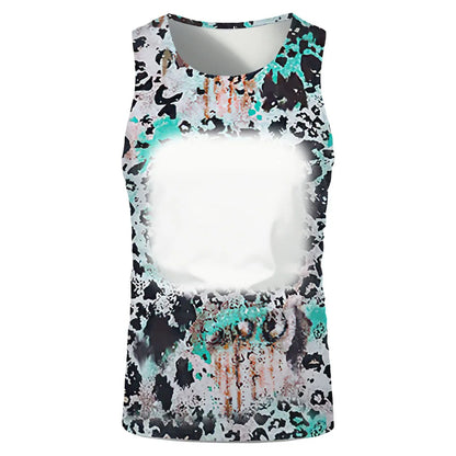 Summer Sleeveless Tops Sublimation Blanks Streetwear T-shirts Running Underwaist Tee Tops for Thermal Transfer Print Logo