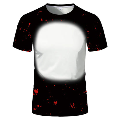 Sublimation Blank Polyester T-shirt Adult Kids Summer Casual Short Sleeve Round Neck Tops Tees Clothing for DIY Personalized