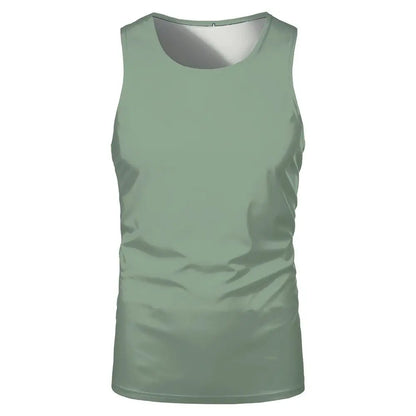 Summer Sleeveless Tshirts 100% Polyester Running Underwaist Tee Tops Heat Transfer Print Blanks Streetwear T-shirts