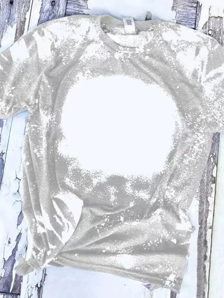 New Heat Sublimation Blank Printed Round neck Tie-dye T-shirt Men/Women Unisex Fashion Casual T Shirt Harajuku Streetwear Tops