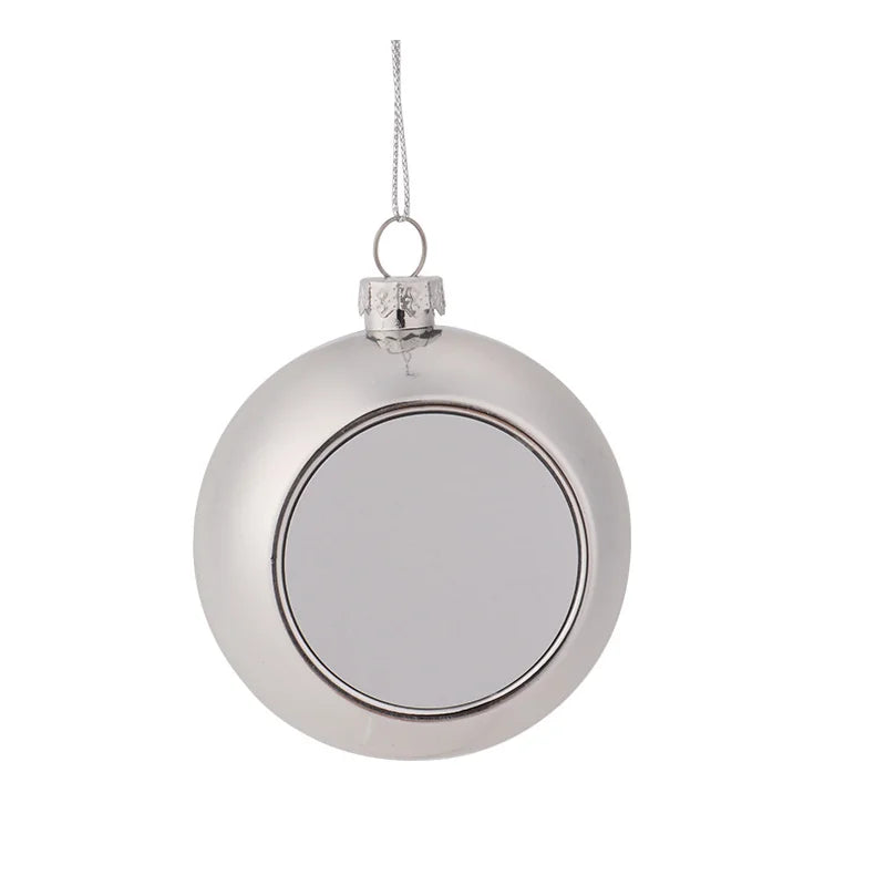 10pcs Sublimation Christmas Ornament Pendant For Xmas Tree Home Decor 8cm Sublimation Blank Christmas Ball Chain