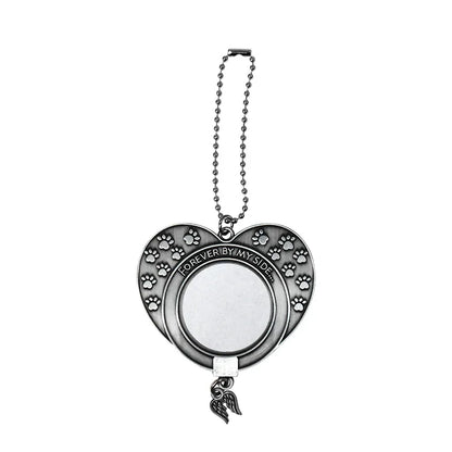 10pcs Sublimation Blank Tree Bell Keychain Bell Shape Pendant Ornaments Angel Wing Pendant For Party Christmas Decoration