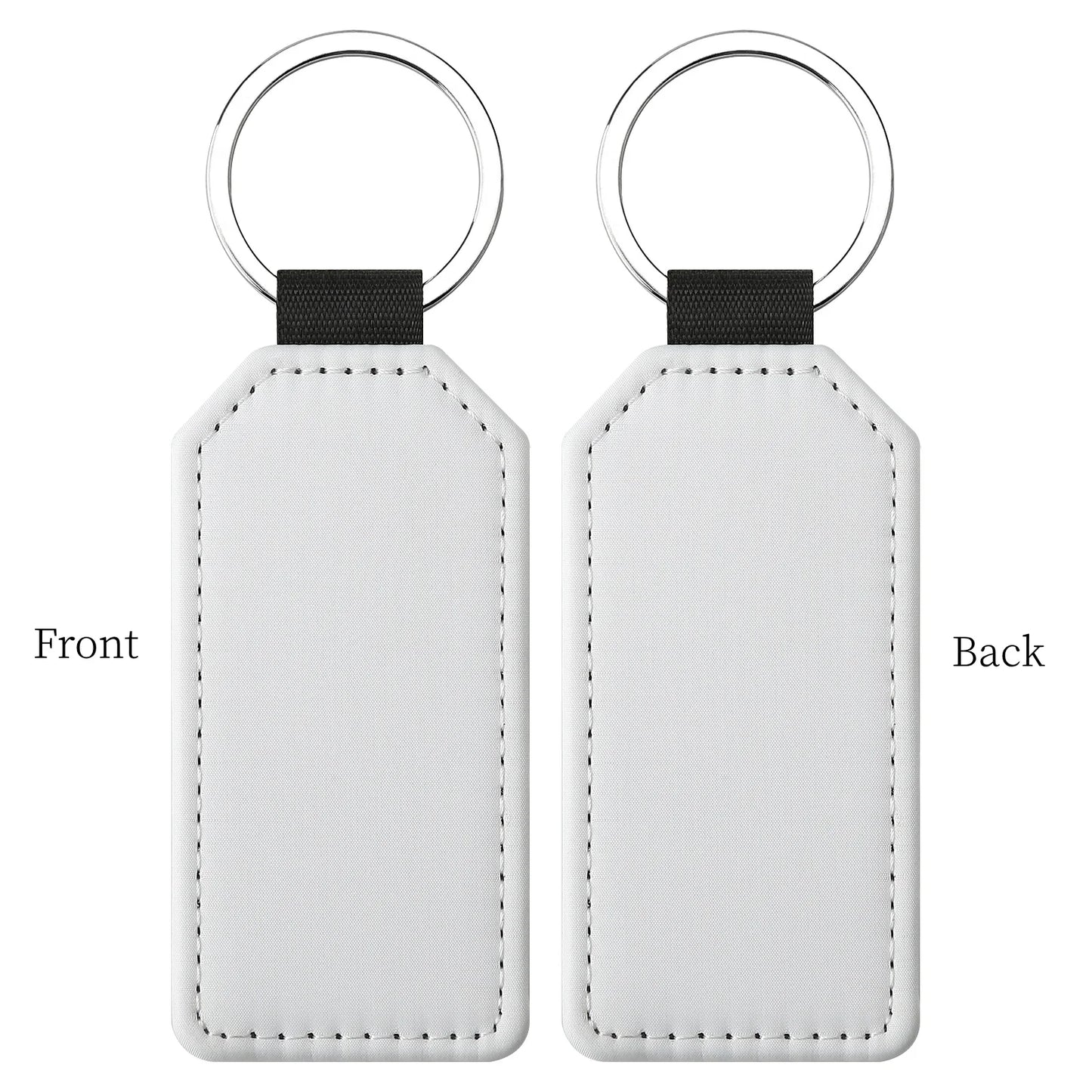 20pcs PU Keychain Key Rings PU Leather Keychain Sublimation Blanks Keyring Small Gifts for Women Car Bag Accessaries DIY Logo