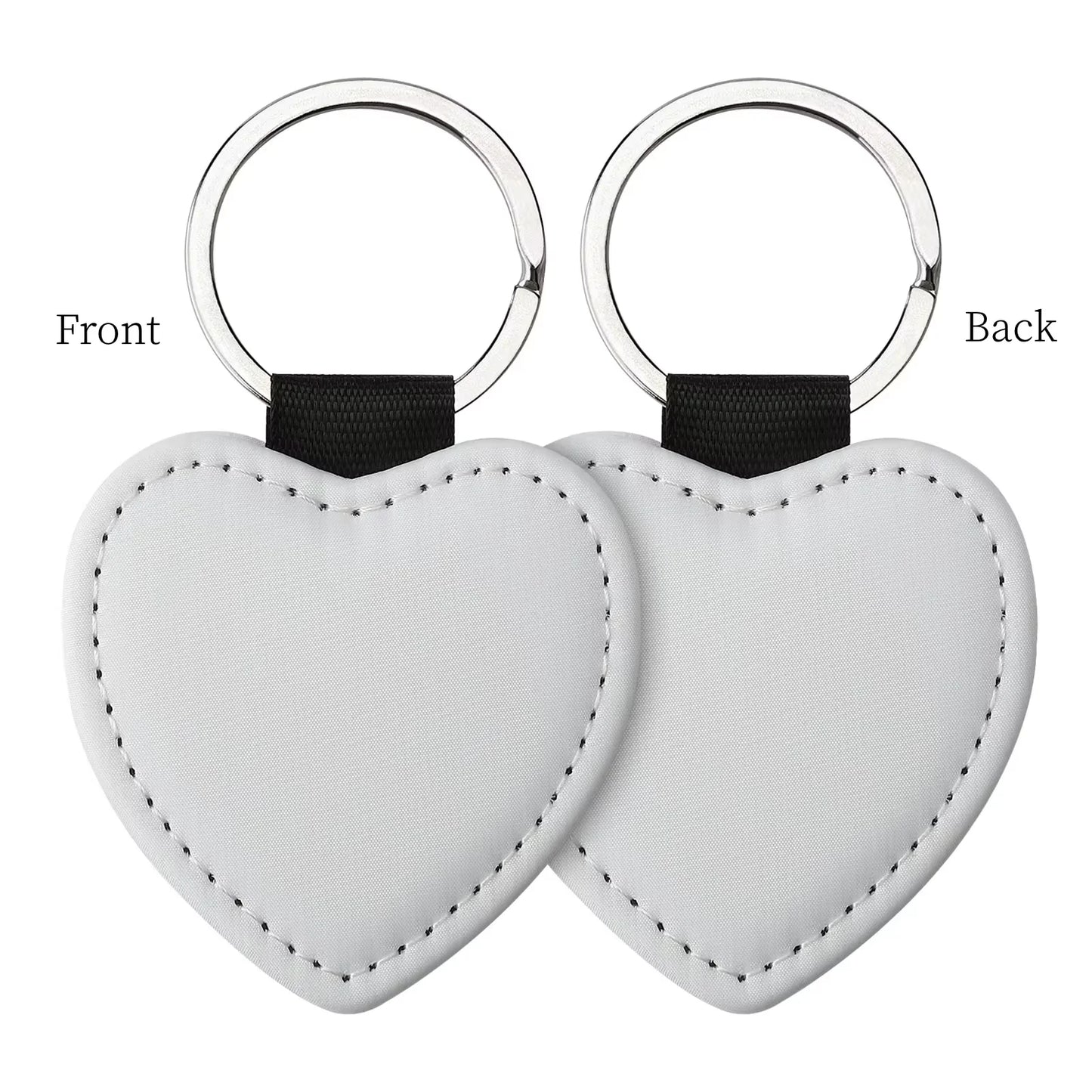 20pcs PU Keychain Key Rings PU Leather Keychain Sublimation Blanks Keyring Small Gifts for Women Car Bag Accessaries DIY Logo