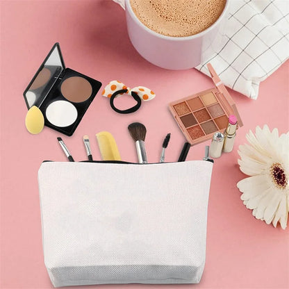 30pcs Sublimation Blank Cosmetic Bag Women Sublimation Blank Makeup Bag With Zipper Storage Bags For Travel Portable