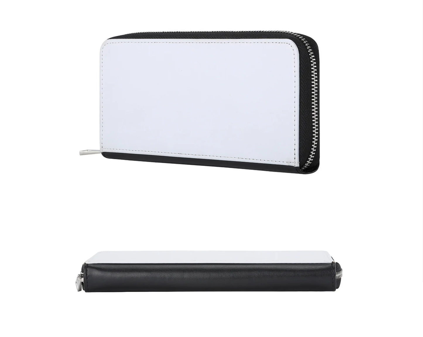 10pcs Long Wallets Sublimation Blanks Large Capacity Zipper Handbag Card Holder Coin Purse For Logo Image Print