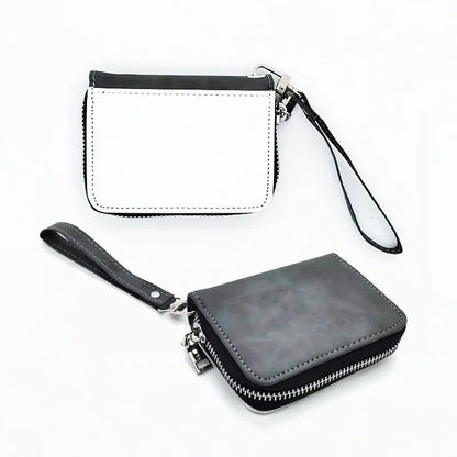 10pcs New Design PU Leather Coin Purse Change Bag With Wristband Sublimation Blank Small Wallet For Heat Transfer Print Festival Gift