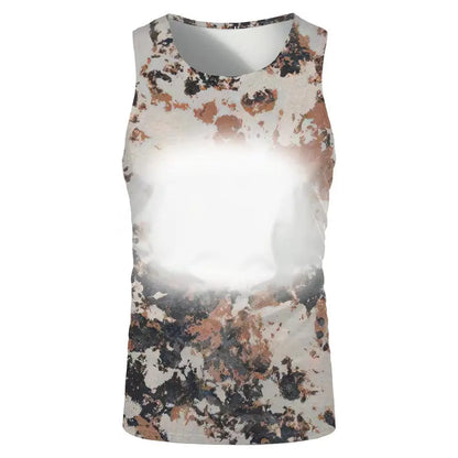 Fashion Underwaist Sublimation Blank Running Sleeveless Tshirts Tee Tops for Thermal Transfer Print Logo