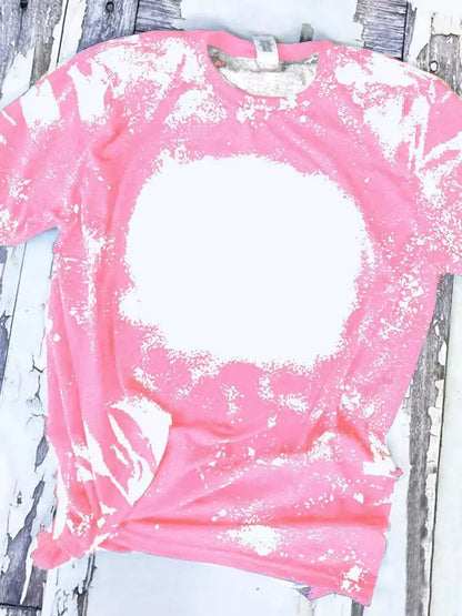 New Heat Sublimation Blank Printed Round neck Tie-dye T-shirt Men/Women Unisex Fashion Casual T Shirt Harajuku Streetwear Tops