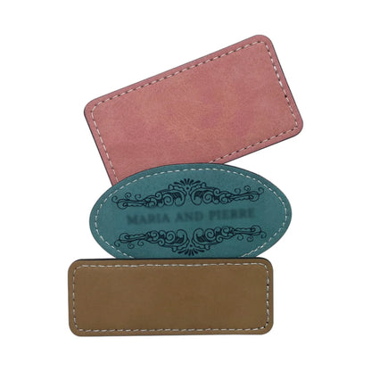 10pcs Sublimation Blank PU Pin Badges Leather Brooch Wedding Bouquet Pin Brooches For DIY Image Name ID Print