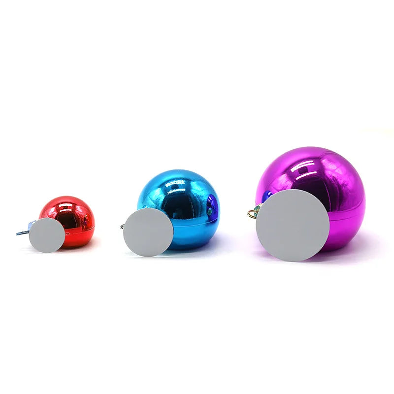 10pcs Sublimation Christmas Ornament Pendant For Xmas Tree Home Decor 8cm Sublimation Blank Christmas Ball Chain