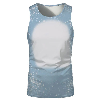 Fashion Underwaist Sublimation Blank Running Sleeveless Tshirts Tee Tops for Thermal Transfer Print Logo