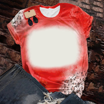 Woman T-Shirts Soft Cute Candy Color Loose Tee Tops Polyester Tee shirts Sublimation Blank Short Sleeve For Heat Tranfer Print